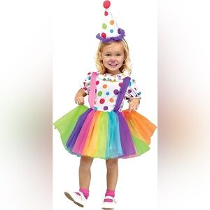 Colorful Clown Costume for toddler girl